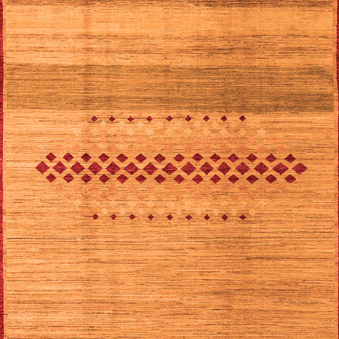 Machine Washable Abstract Orange Modern Area Rugs, wshabs5046org