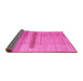 Sideview of Abstract Pink Modern Rug, abs5046pnk