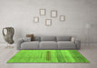 Machine Washable Abstract Green Modern Area Rugs in a Living Room,, wshabs5046grn