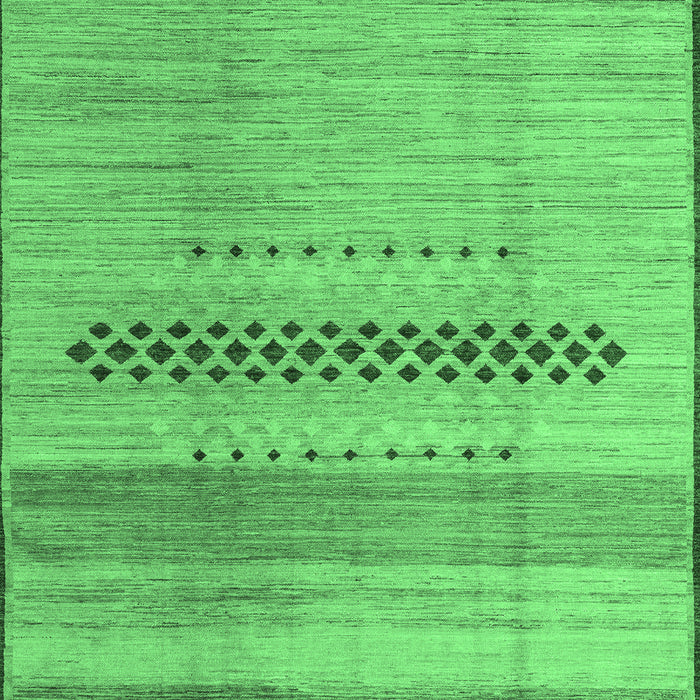 Machine Washable Abstract Emerald Green Modern Area Rugs, wshabs5046emgrn