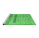 Sideview of Machine Washable Abstract Emerald Green Modern Area Rugs, wshabs5046emgrn