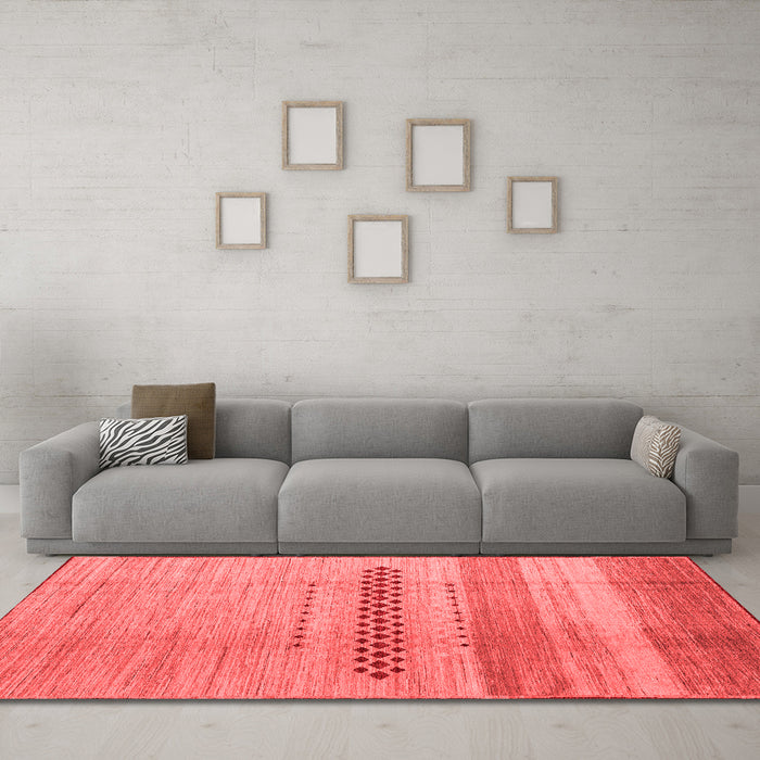 Modern Red Washable Rugs