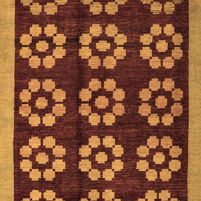 Machine Washable Abstract Brown Modern Rug, wshabs5047brn