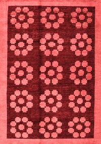 Abstract Red Modern Rug, abs5047red