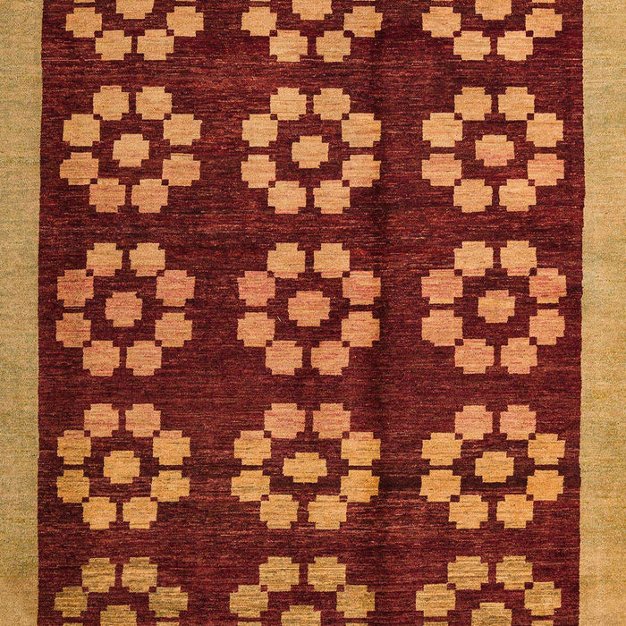 Machine Washable Abstract Orange Rug, wshabs5047