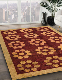 Abstract Orange Modern Rug, abs5047