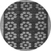 Round Machine Washable Abstract Gray Modern Rug, wshabs5047gry