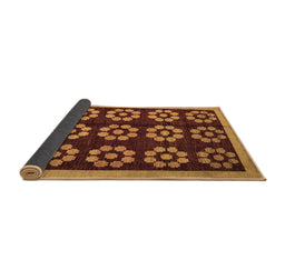 Sideview of Abstract Brown Modern Rug, abs5047brn