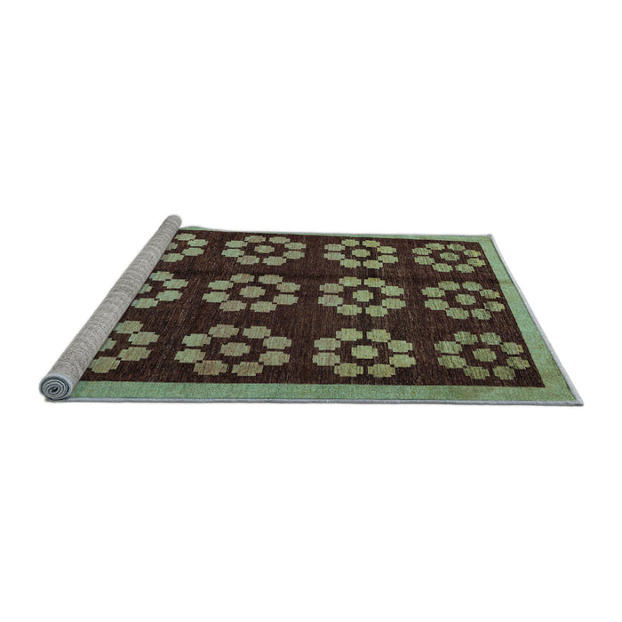 Sideview of Machine Washable Abstract Light Blue Modern Rug, wshabs5047lblu