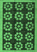 Machine Washable Abstract Emerald Green Modern Area Rugs, wshabs5047emgrn