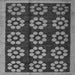 Square Abstract Gray Modern Rug, abs5047gry