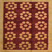 Square Abstract Orange Modern Rug, abs5047