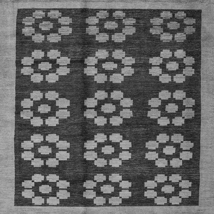 Square Machine Washable Abstract Gray Modern Rug, wshabs5047gry
