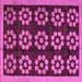 Square Machine Washable Abstract Purple Modern Area Rugs, wshabs5047pur