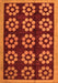 Machine Washable Abstract Orange Modern Area Rugs, wshabs5047org