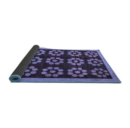 Sideview of Abstract Blue Modern Rug, abs5047blu