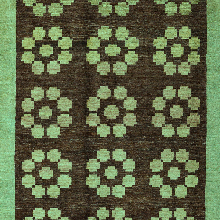 Machine Washable Abstract Turquoise Modern Area Rugs, wshabs5047turq