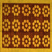 Square Abstract Yellow Modern Rug, abs5047yw