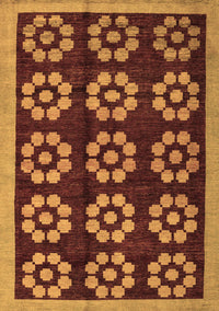 Abstract Brown Modern Rug, abs5047brn