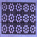 Square Abstract Blue Modern Rug, abs5047blu