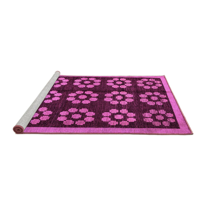 Sideview of Machine Washable Abstract Purple Modern Area Rugs, wshabs5047pur
