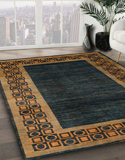 Machine Washable Abstract Light Brown Rug in a Family Room, wshabs5048