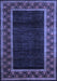 Abstract Blue Modern Rug, abs5048blu