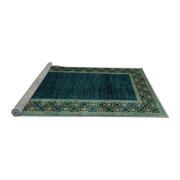 Sideview of Machine Washable Abstract Light Blue Modern Rug, wshabs5048lblu