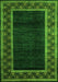 Abstract Green Modern Rug, abs5048grn