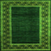 Square Abstract Green Modern Rug, abs5048grn