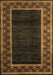 Machine Washable Abstract Brown Modern Rug, wshabs5048brn