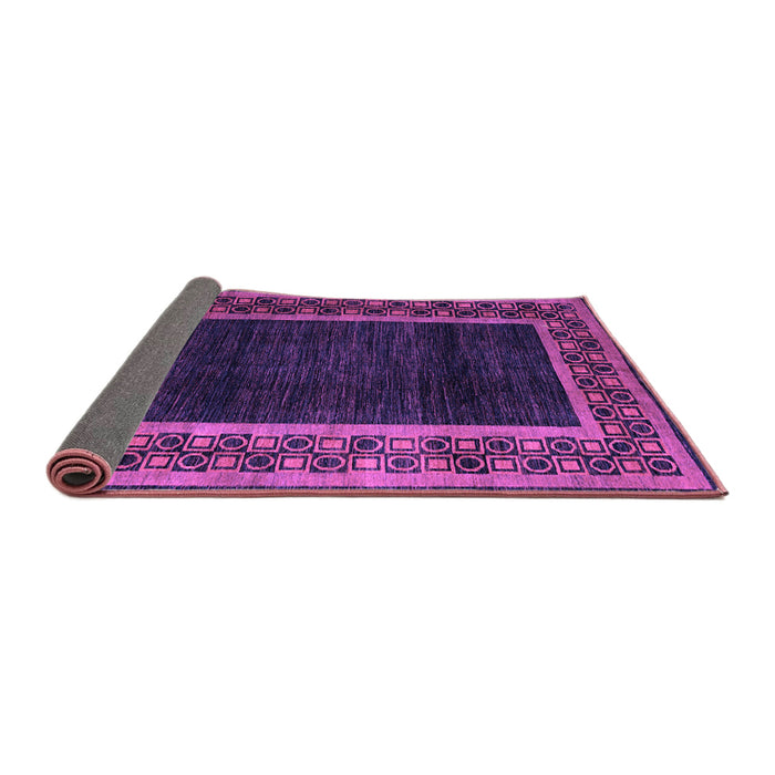 Sideview of Abstract Purple Modern Rug, abs5048pur