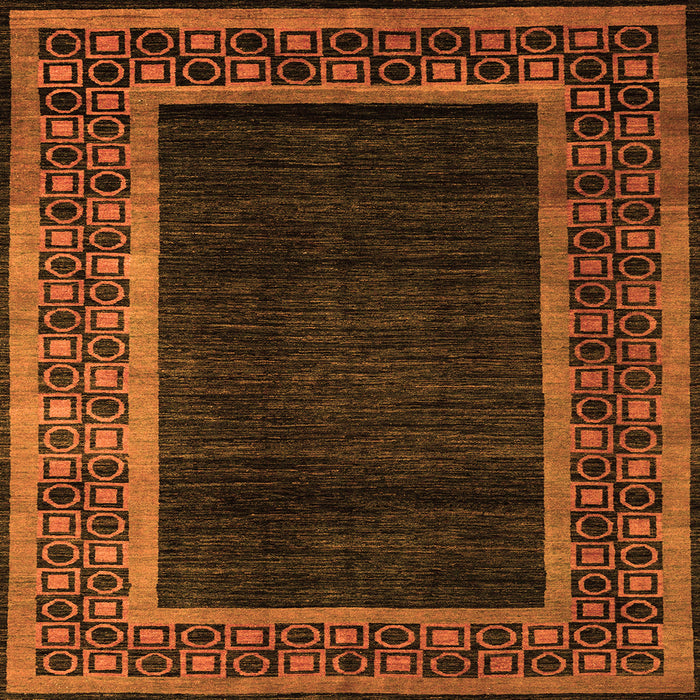 Square Abstract Orange Modern Rug, abs5048org