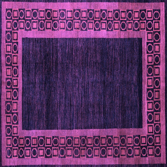 Square Abstract Purple Modern Rug, abs5048pur