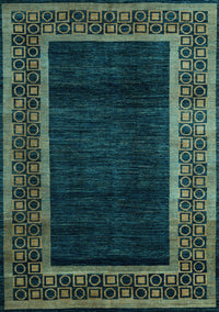 Abstract Light Blue Modern Rug, abs5048lblu