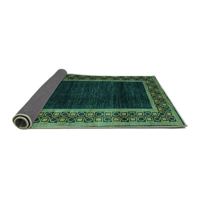 Sideview of Abstract Turquoise Modern Rug, abs5048turq