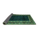 Sideview of Abstract Turquoise Modern Rug, abs5048turq