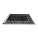 Sideview of Machine Washable Abstract Gray Modern Rug, wshabs5048gry