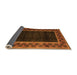 Sideview of Abstract Orange Modern Rug, abs5048org