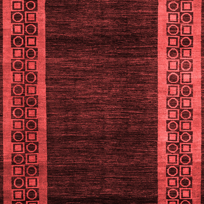 Machine Washable Abstract Red Modern Rug, wshabs5048red