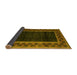 Sideview of Abstract Yellow Modern Rug, abs5048yw