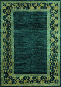 Abstract Turquoise Modern Rug, abs5048turq