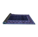 Sideview of Abstract Blue Modern Rug, abs5048blu