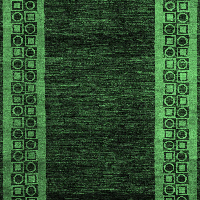 Machine Washable Abstract Emerald Green Modern Area Rugs, wshabs5048emgrn