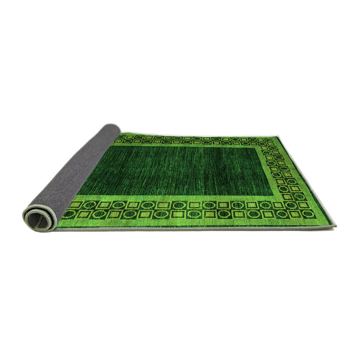 Sideview of Abstract Green Modern Rug, abs5048grn