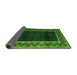 Sideview of Abstract Green Modern Rug, abs5048grn