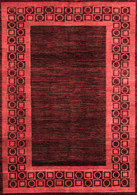 Abstract Red Modern Rug, abs5048red