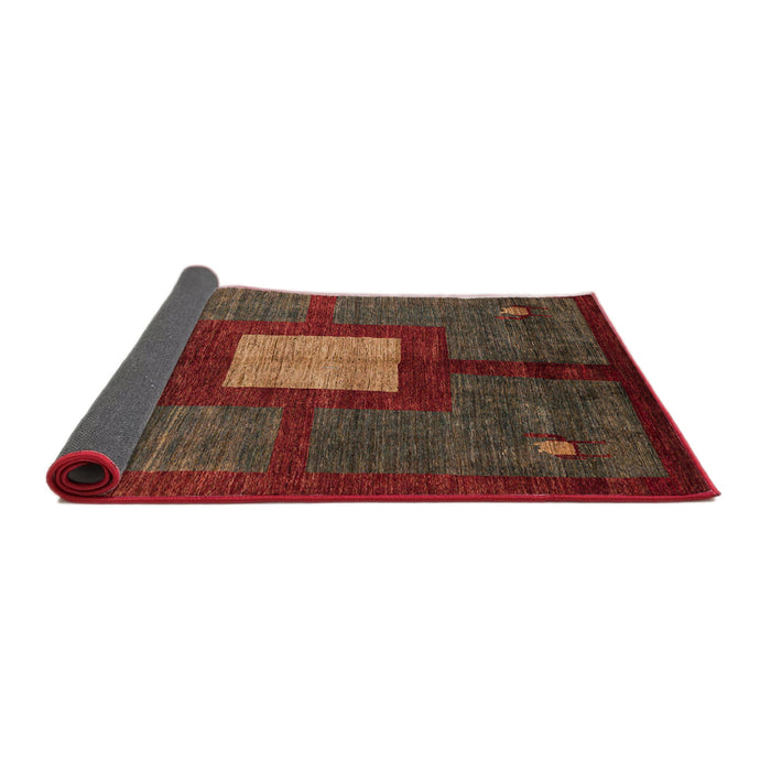 Sideview of Abstract Red Modern Rug, abs5049