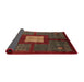 Sideview of Abstract Red Modern Rug, abs5049