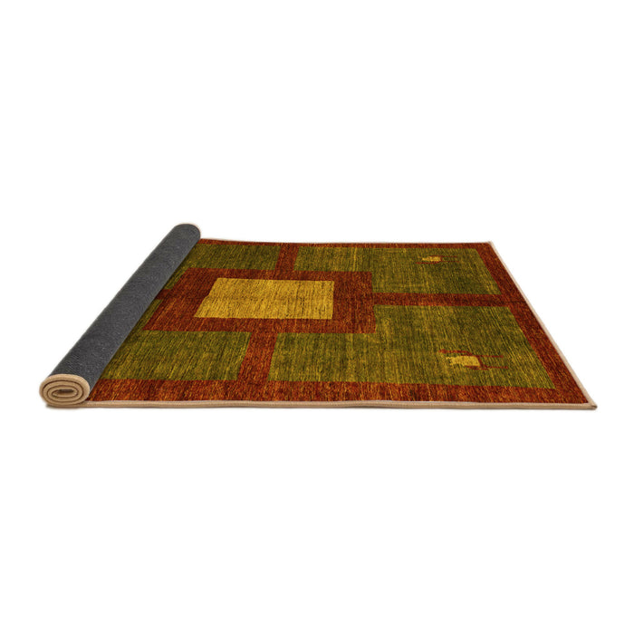 Sideview of Abstract Yellow Modern Rug, abs5049yw